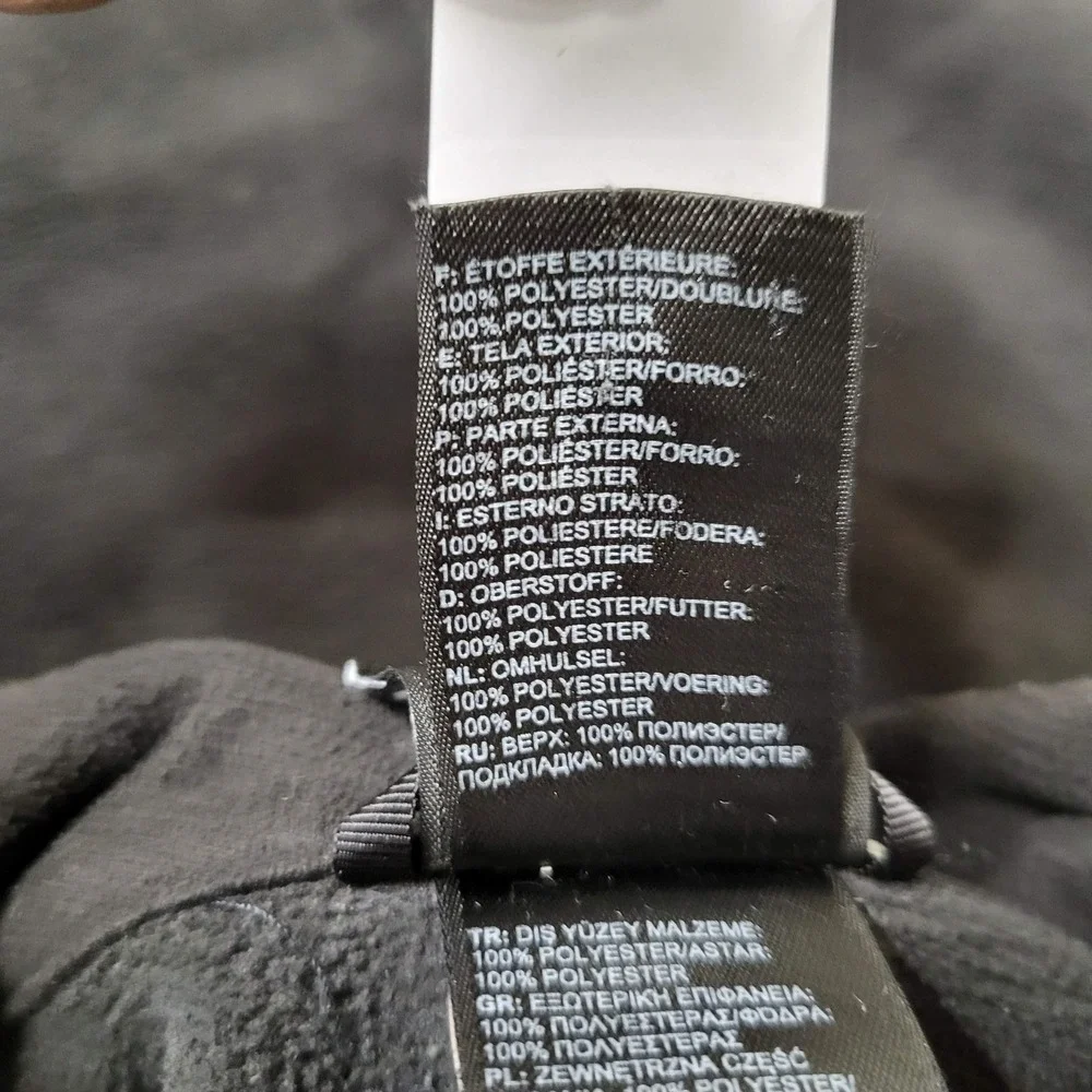 The North Face Men Jacket S Black Logo Embroidery Fleece Jacket